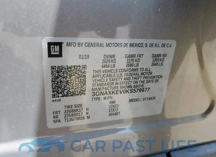 3GNAXKEV0KS579977# 13