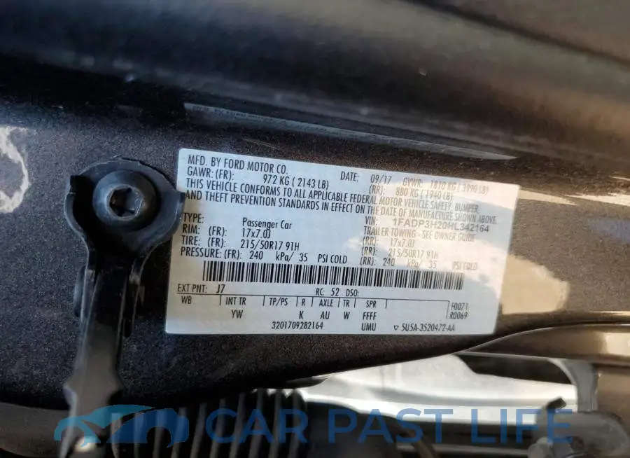 1FADP3H20HL342164# 12
