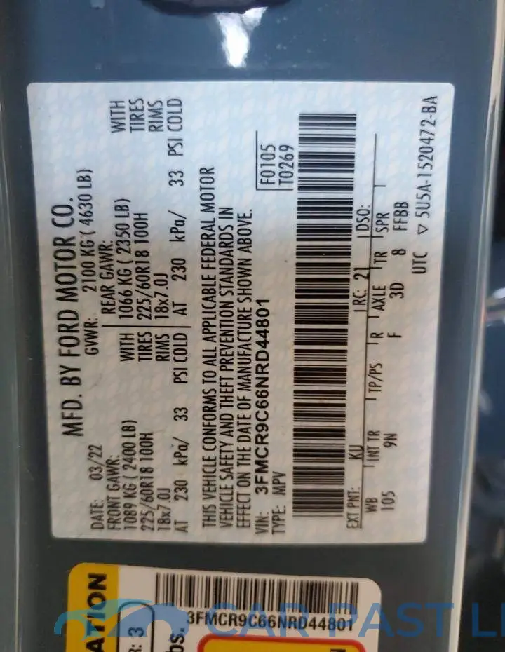 3FMCR9C66NRD44801# 14