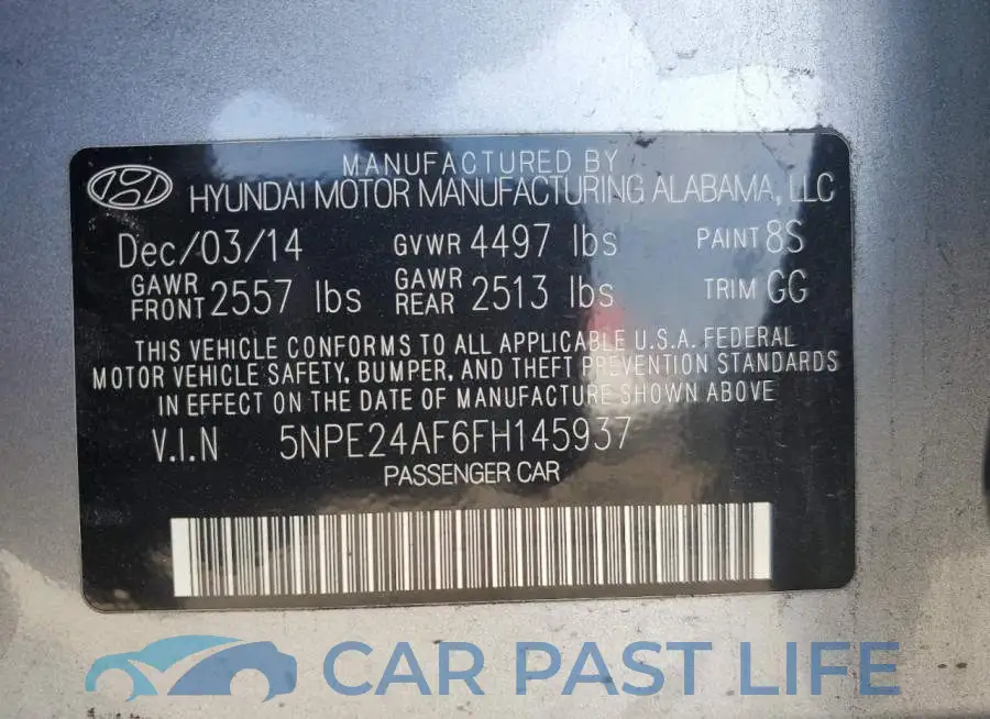 5NPE24AF6FH145937# 13