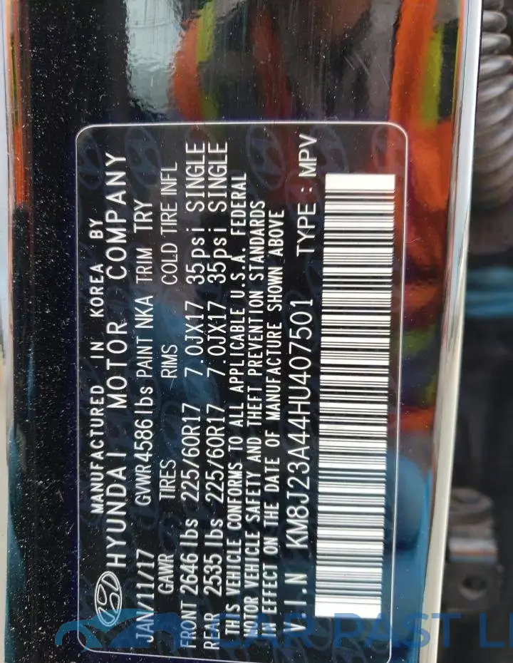 KM8J23A44HU407501# 12