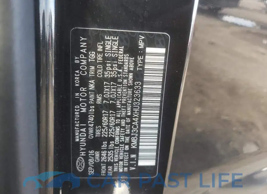 KM8J3CA4XHU323633# 13