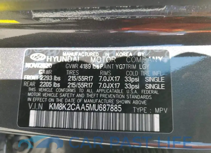 KM8K2CAA5MU687885# 12