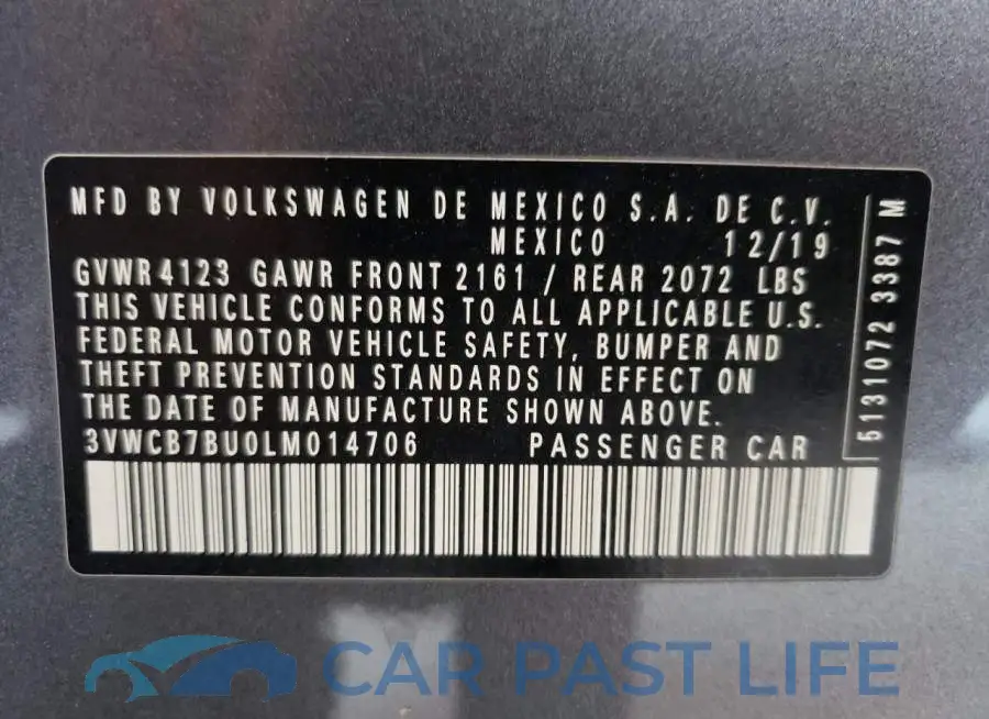 3VWCB7BU0LM014706# 12