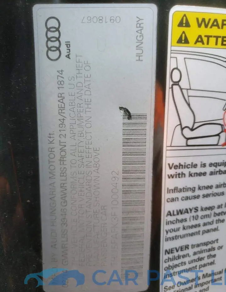 TRUSFAFK3F1000492# 13