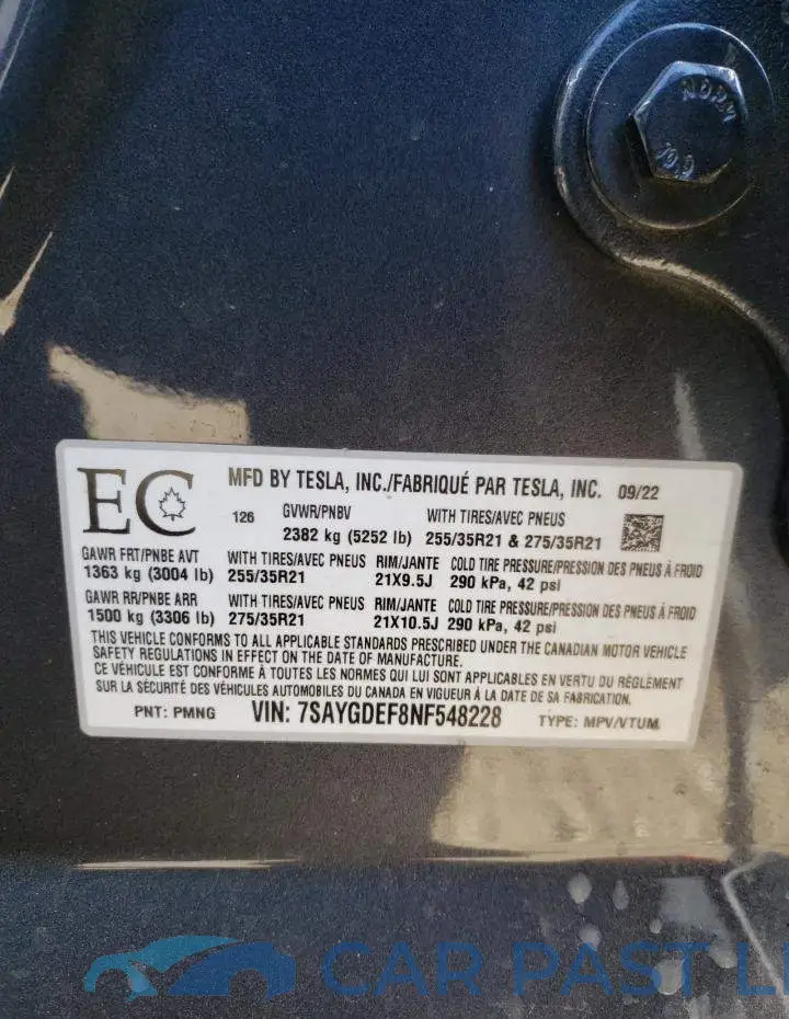 7SAYGDEF8NF548228# 13
