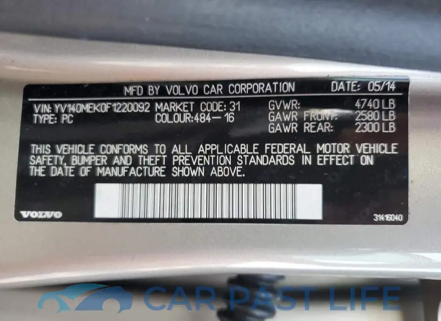 YV140MEK0F1220092# 13