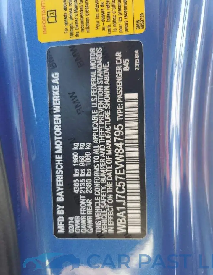 WBA1J7C57EVW84795# 12