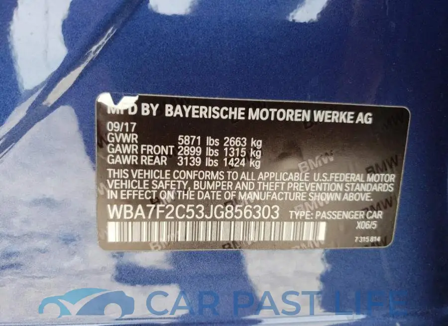 WBA7F2C53JG856303# 13