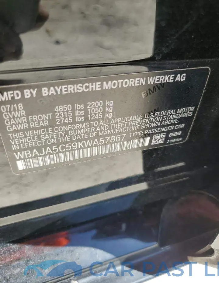 WBAJA5C59KWA57867# 12