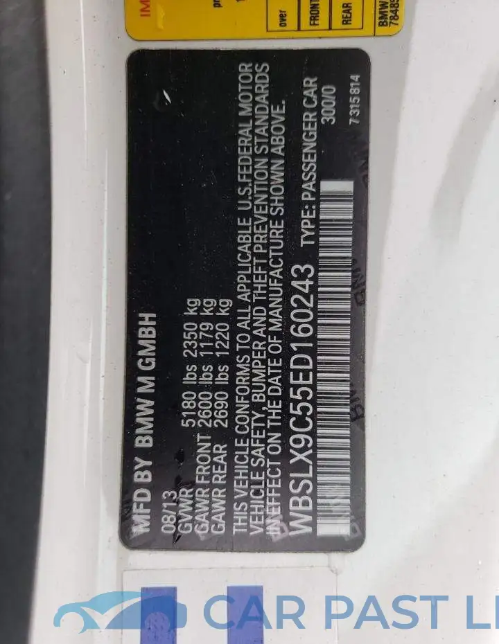 WBSLX9C55ED160243# 12