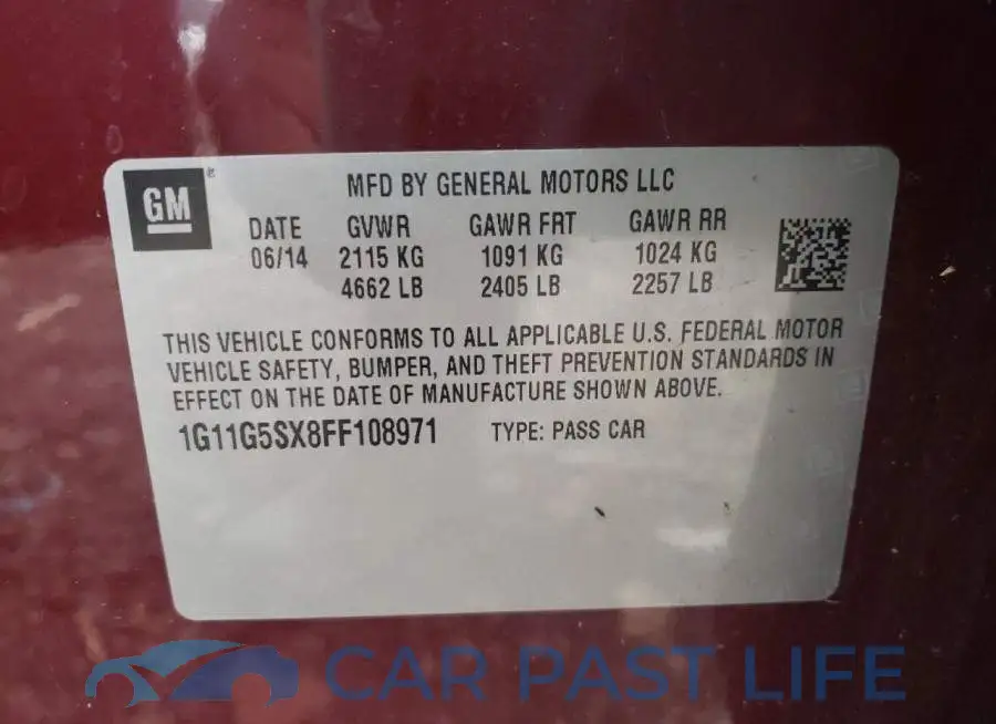 1G11G5SX8FF108971# 12