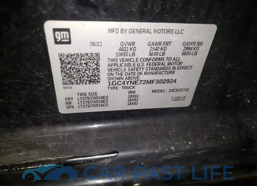 1GC4YNE72MF302924# 12
