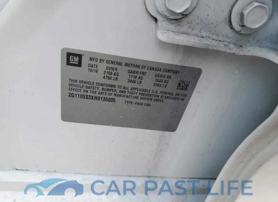 2G1105S3XH9135005# 12