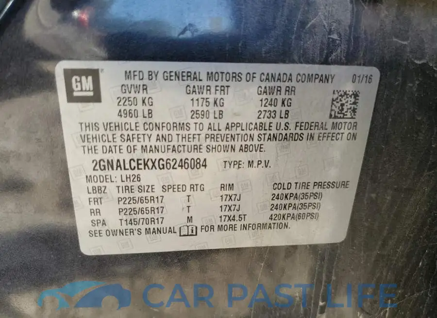 2GNALCEKXG6246084# 13