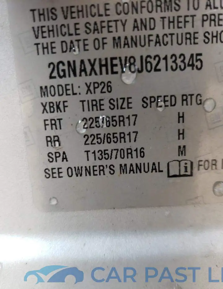 2GNAXHEV8J6213345# 12