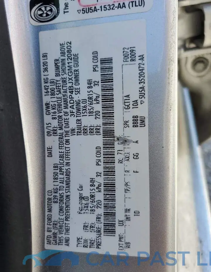 3FADP4BJXGM120802# 12