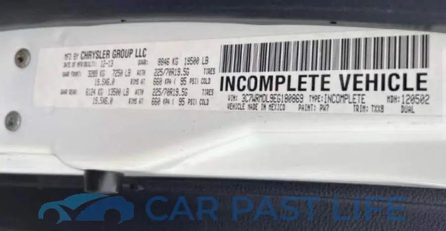3C7WRMDL9EG180869# 10