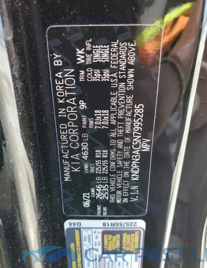 KNDPN3AC5N7995285# 12