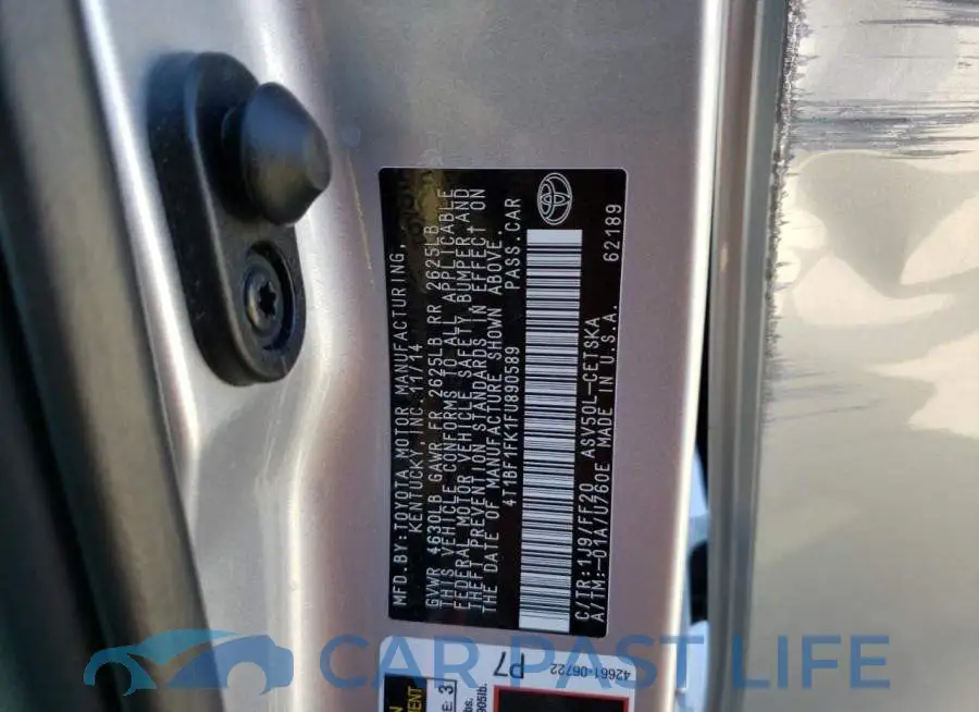 4T1BF1FK1FU890589# 12