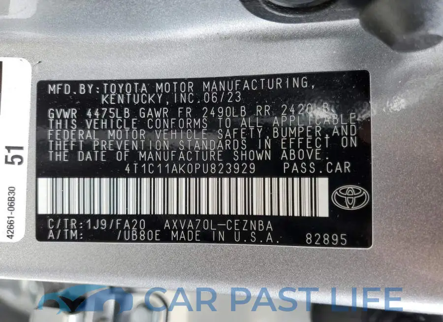 4T1C11AK0PU823929# 12