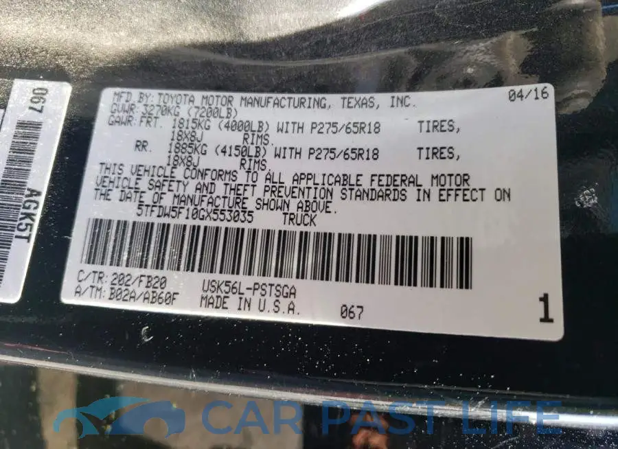 5TFDW5F10GX553035# 12