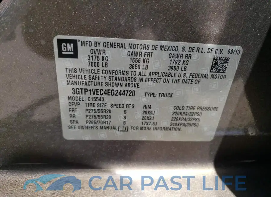 3GTP1VEC4EG244720# 13