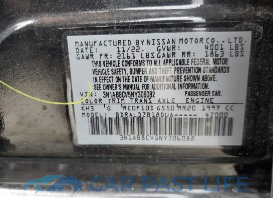 3N1AB8CV5NY306082# 12
