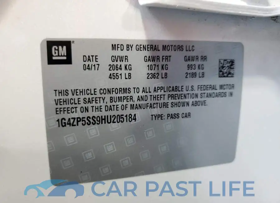 1G4ZP5SS9HU205184# 12