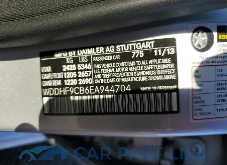WDDHF9CB6EA944704# 12