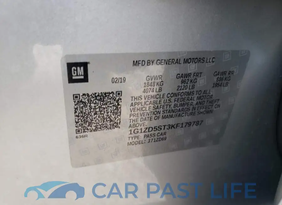 1G1ZD5ST3KF179787# 12