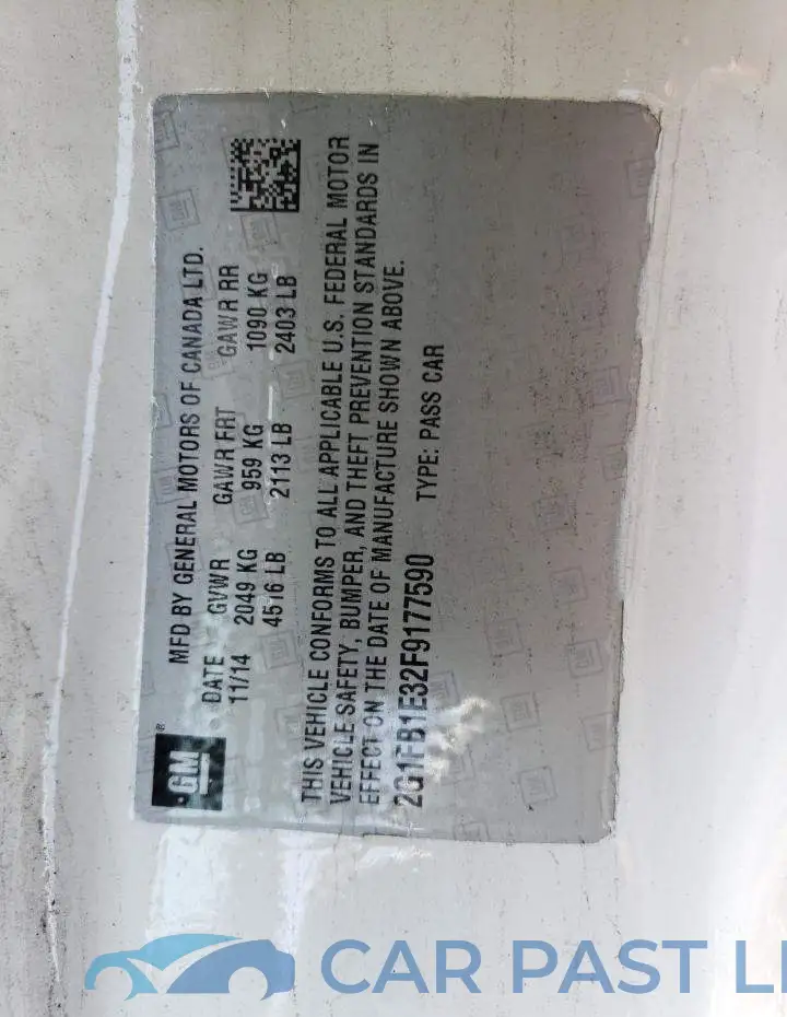 2G1FB1E32F9177590# 13