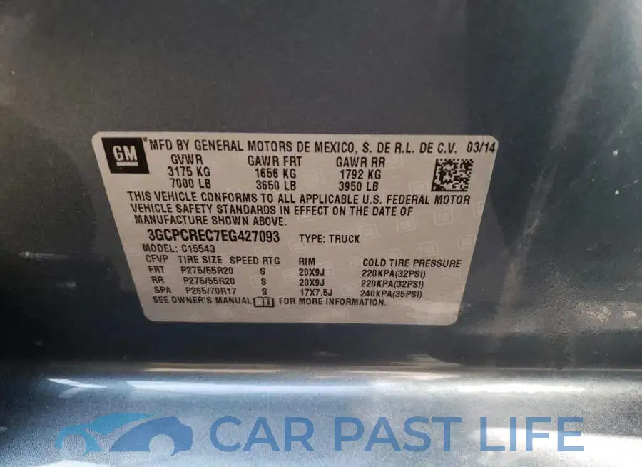 3GCPCREC7EG427093# 13