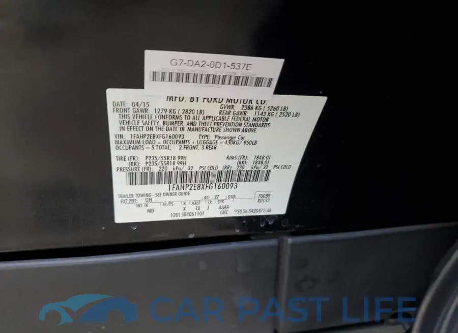 1FAHP2E8XFG160093# 12