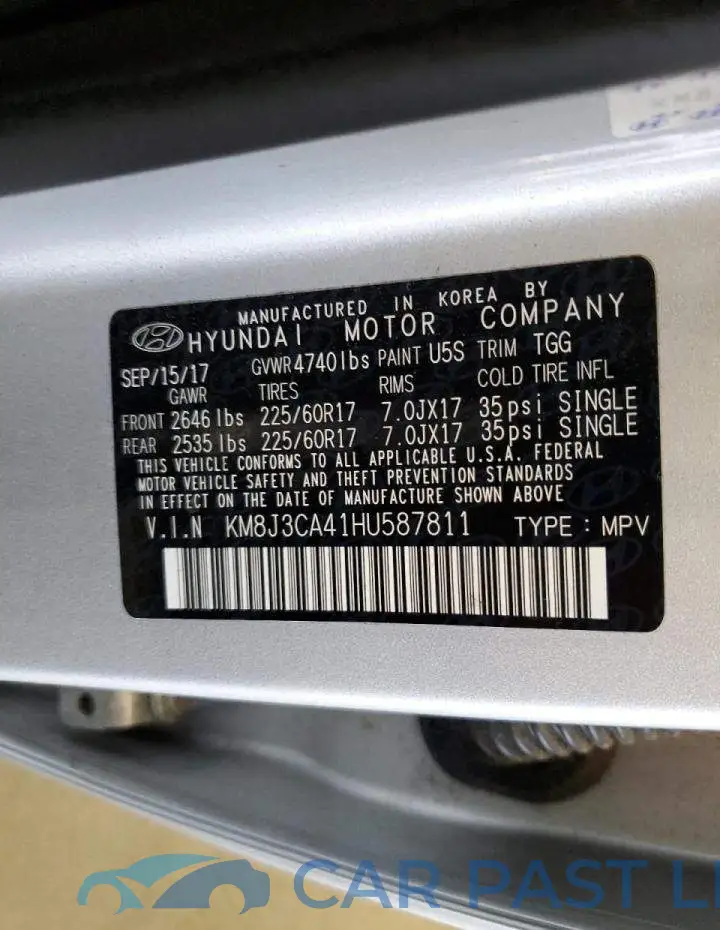 KM8J3CA41HU587811# 14