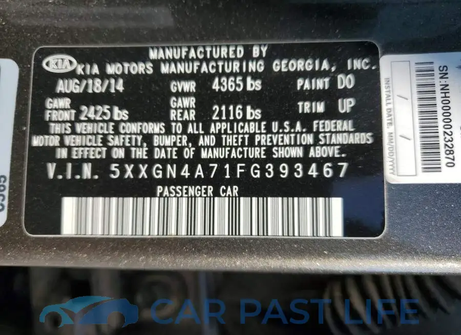 5XXGN4A71FG393467# 12