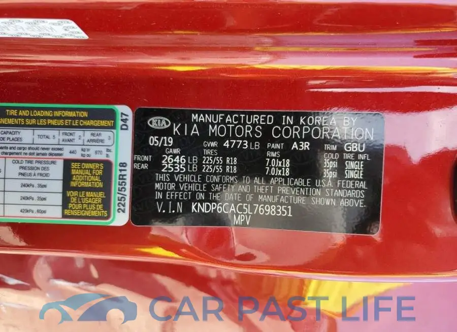 KNDP6CAC5L7698351# 13