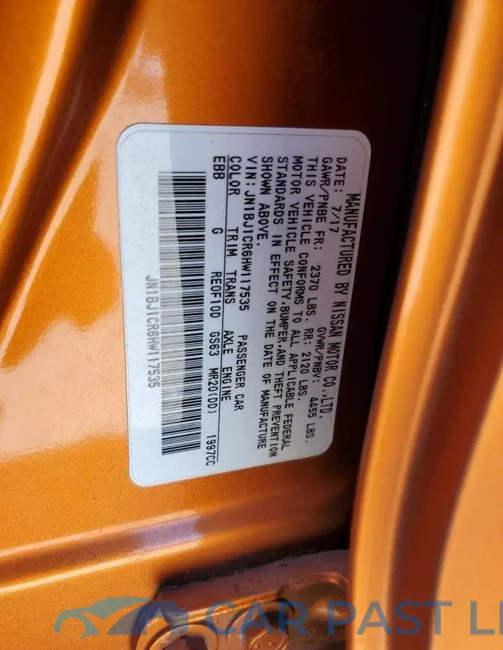JN1BJ1CR6HW117535# 12