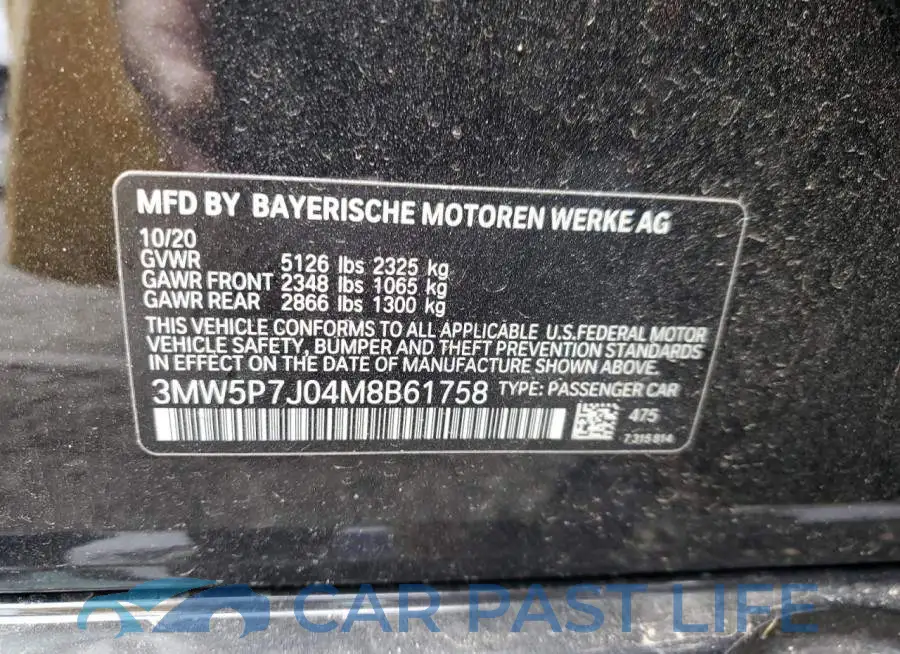 3MW5P7J04M8B61758# 12
