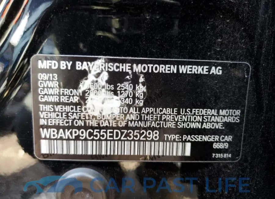 WBAKP9C55EDZ35298# 13