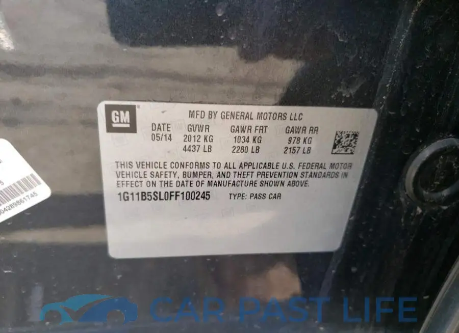 1G11B5SL0FF100245# 12