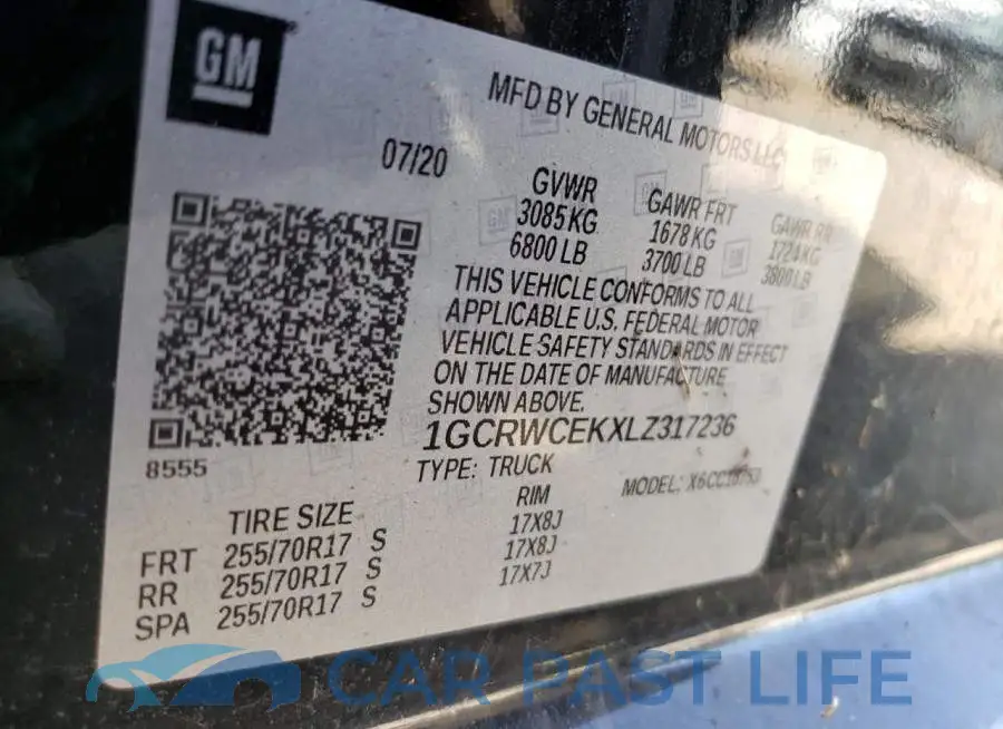 1GCRWCEKXLZ317236# 12