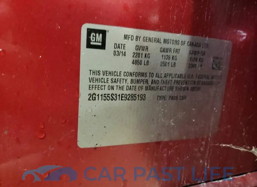 2G1155S31E9285193# 12