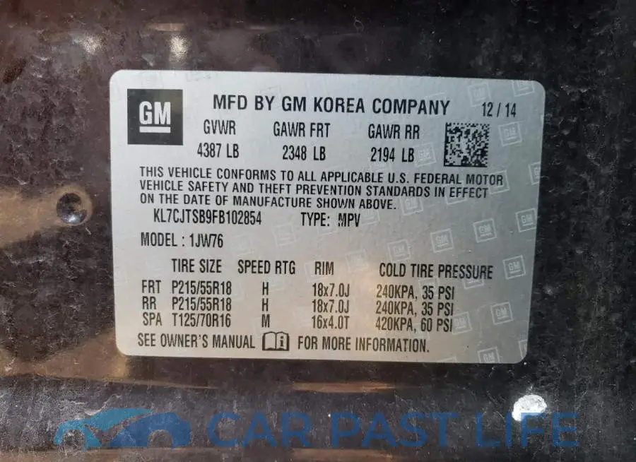 KL7CJTSB9FB102854# 12