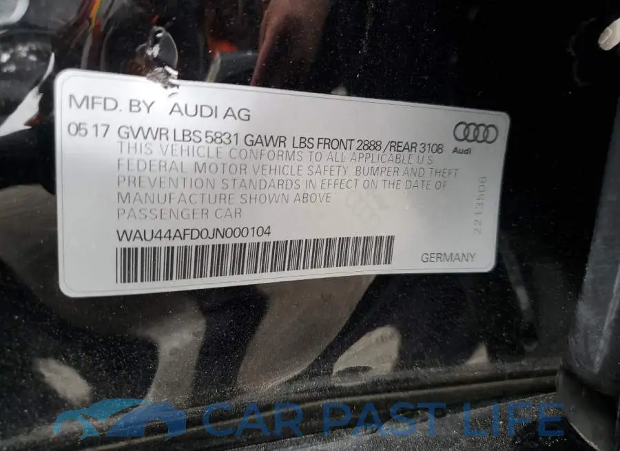 WAU44AFD0JN000104# 12