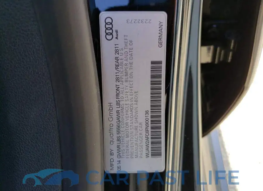 WUAW2AFC6FN900136# 12