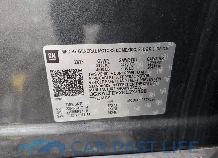 3GKALTEV3KL237108# 12