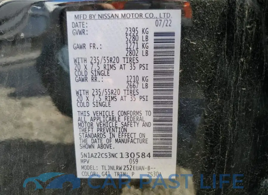 5N1AZ2CS3NC130584# 12