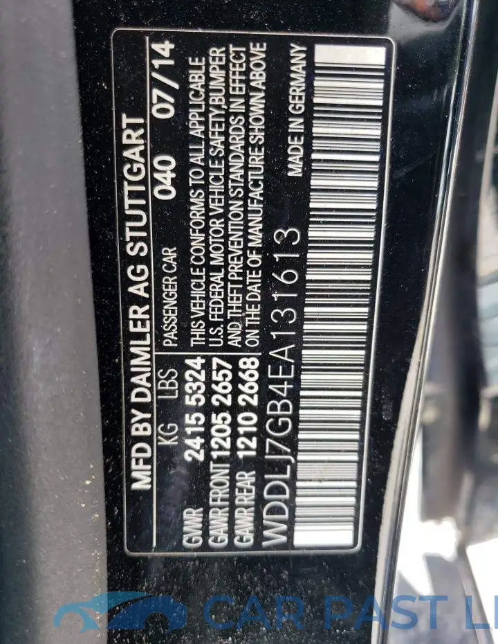WDDLJ7GB4EA131613# 12