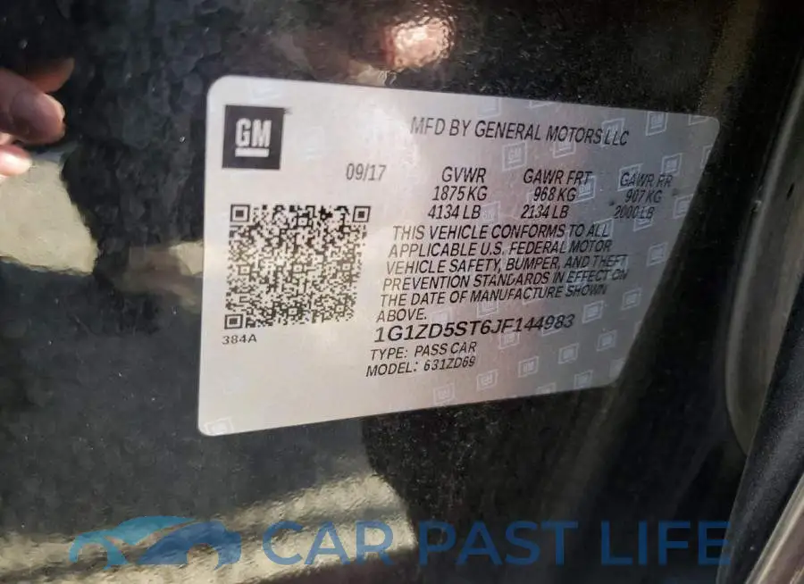 1G1ZD5ST6JF144983# 12
